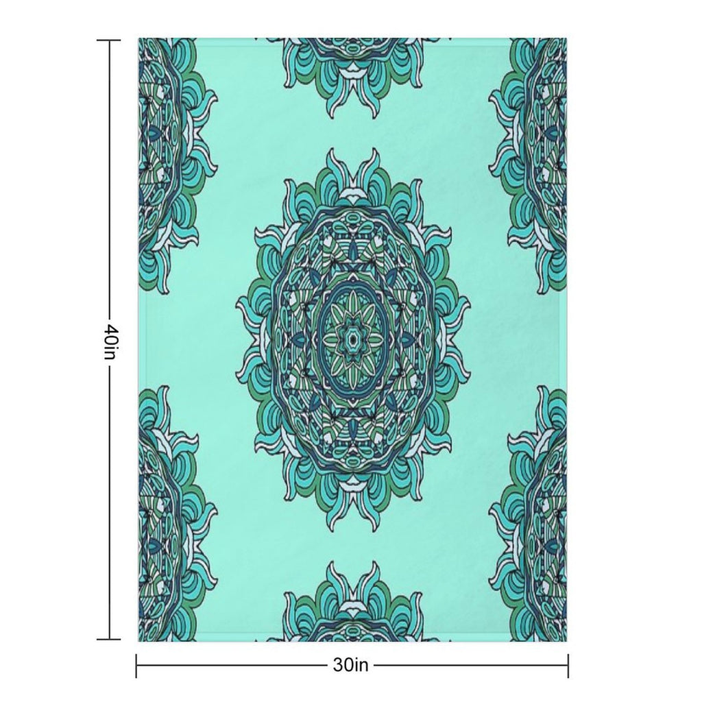 Blue Mandala Eco-conscious Throw Blanket