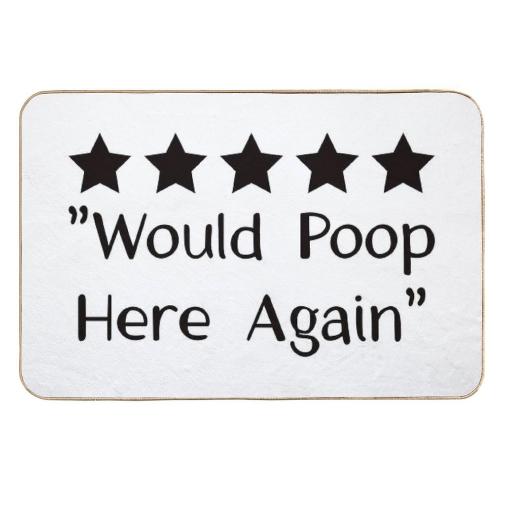 5 Stars Would Poop Here Again Durable Bath Mat