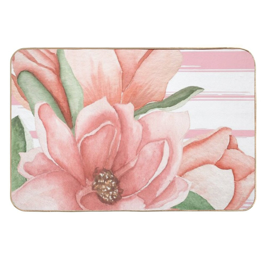 Large Print Floral Design  Long-Lasting Bath Mat