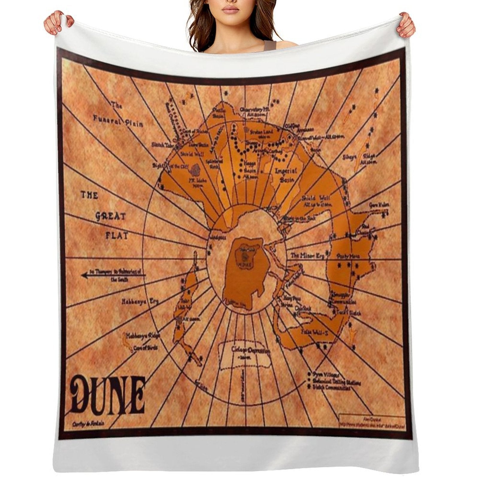 DUNE Map Premium Throw Blanket