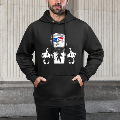 (Front And Back) You Missed Trump 2024 US American Flag Breathable Fabric Hoodie