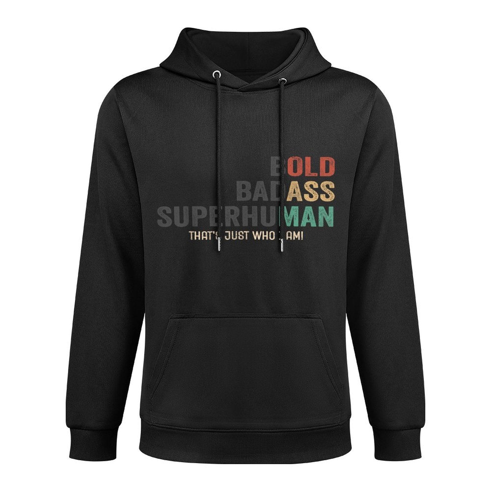 Bold Badass Superhuman Funny Sarcastic Old Man Fathers Day Layering Staple Hoodie