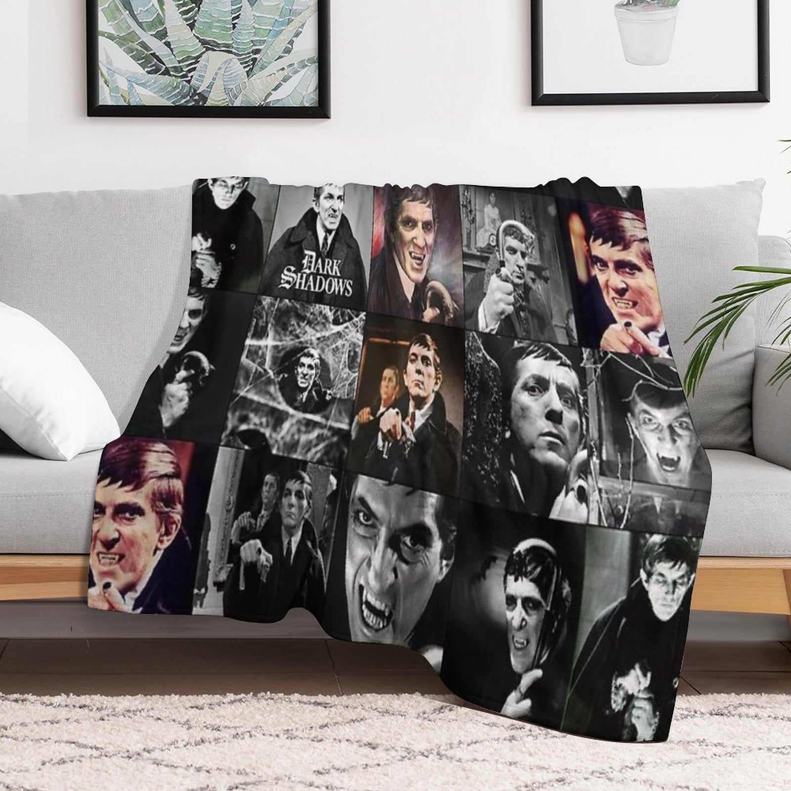 Dark Shadows TV Show Photo Collage Plush Throw Blanket