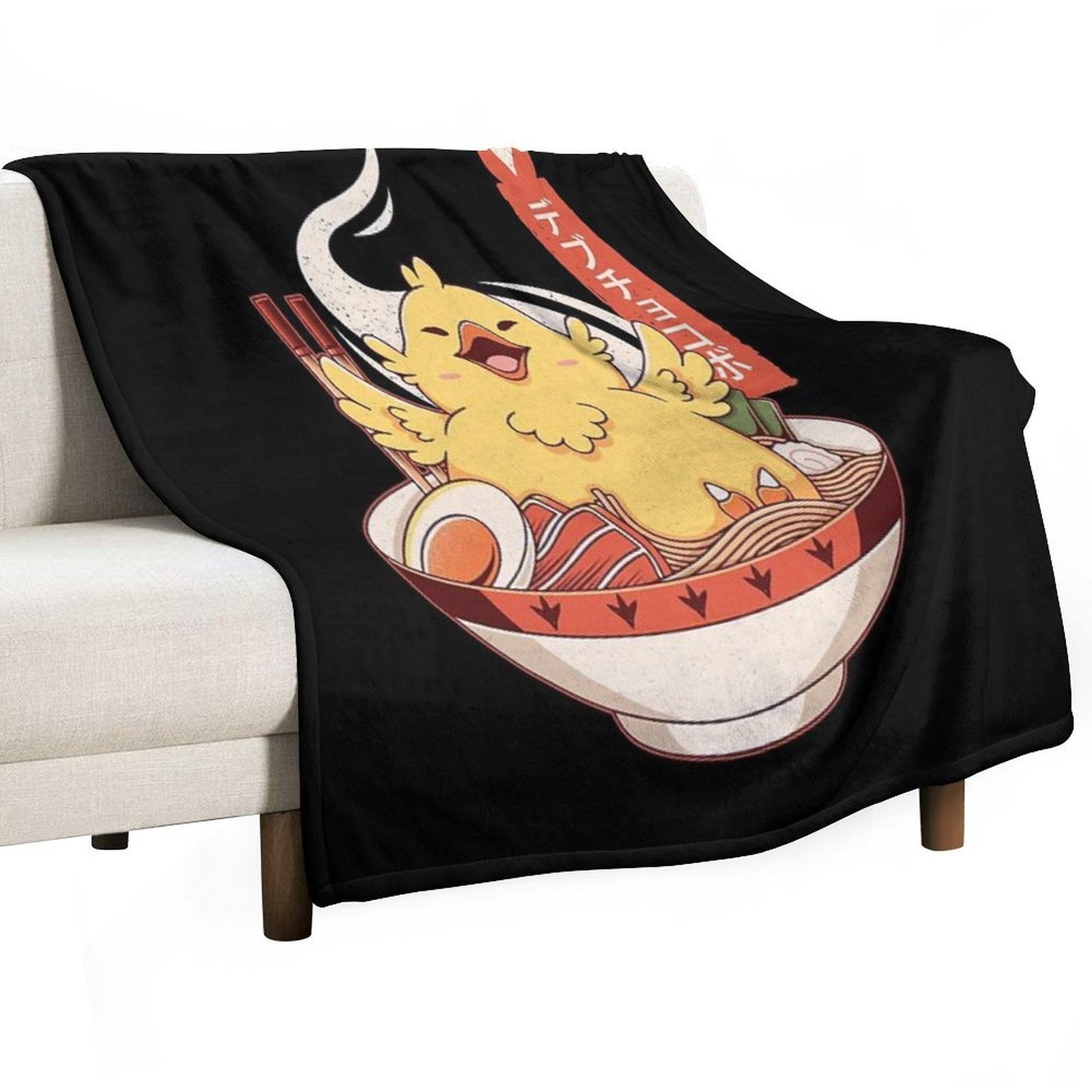 Fat Chocobo Ramen All-season Throw Blanket