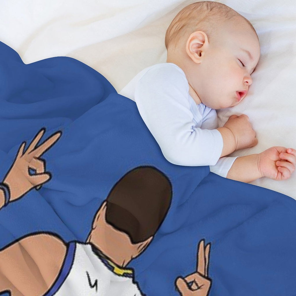 Steph Curry 3 Point Celebration Velvety-soft Throw Blanket