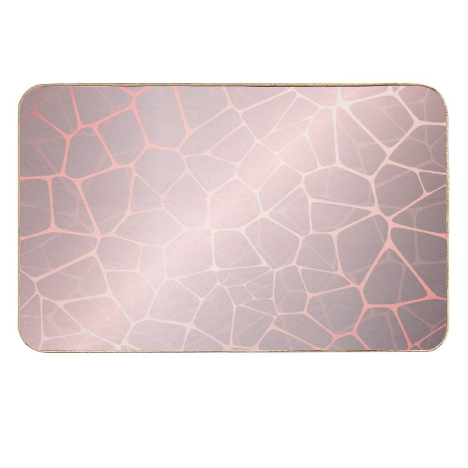 Rose Gold Abstract Shapes  Easy Maintenance Bath Mat
