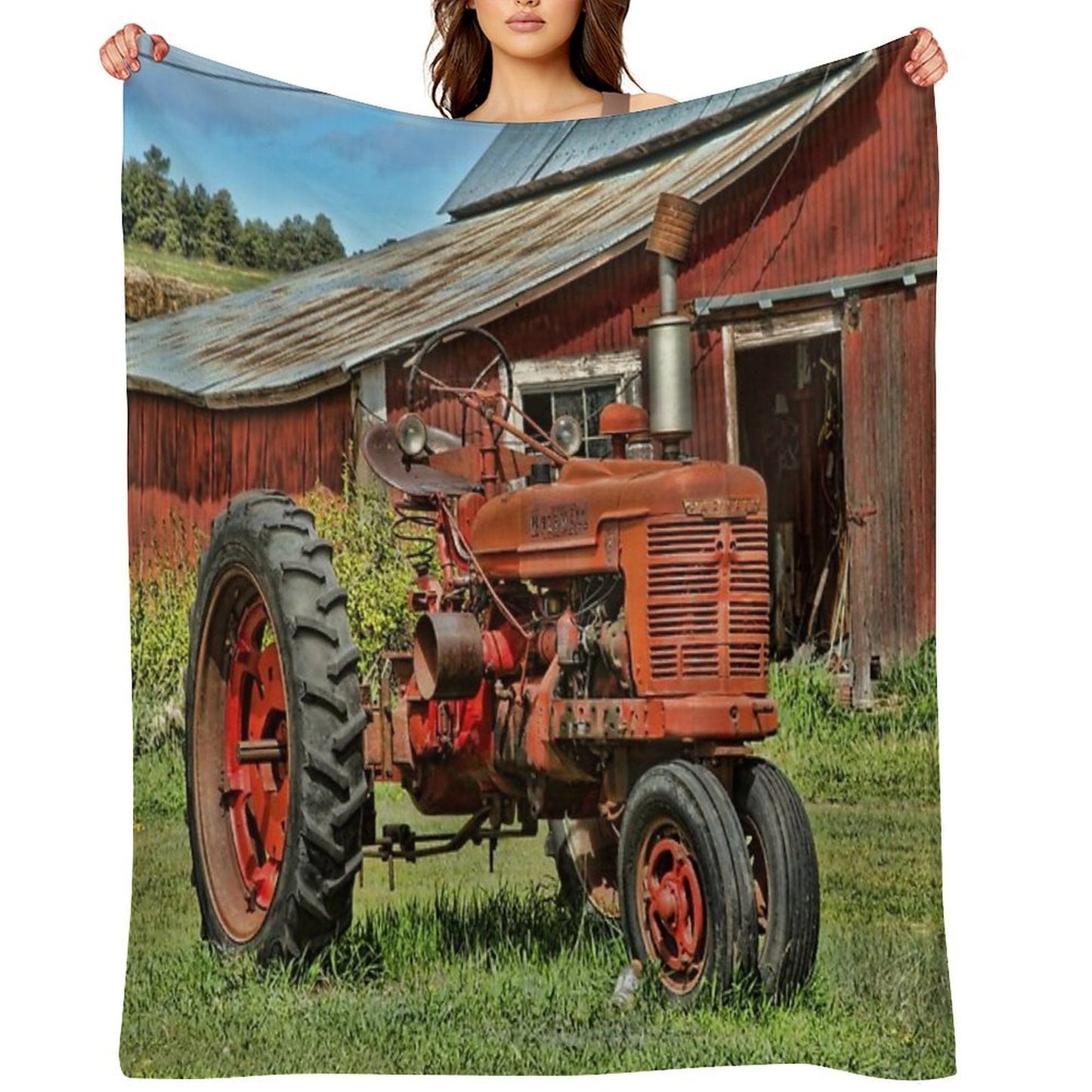 1952 Farmall Tractor Versatility Throw Blanket