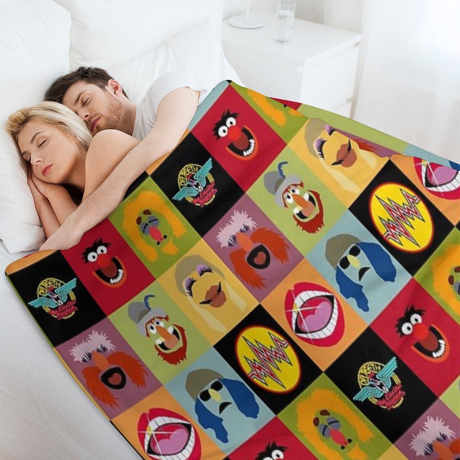 Dr. Teeth And The Electric Mayhem Ft Lips Premium Throw Blanket