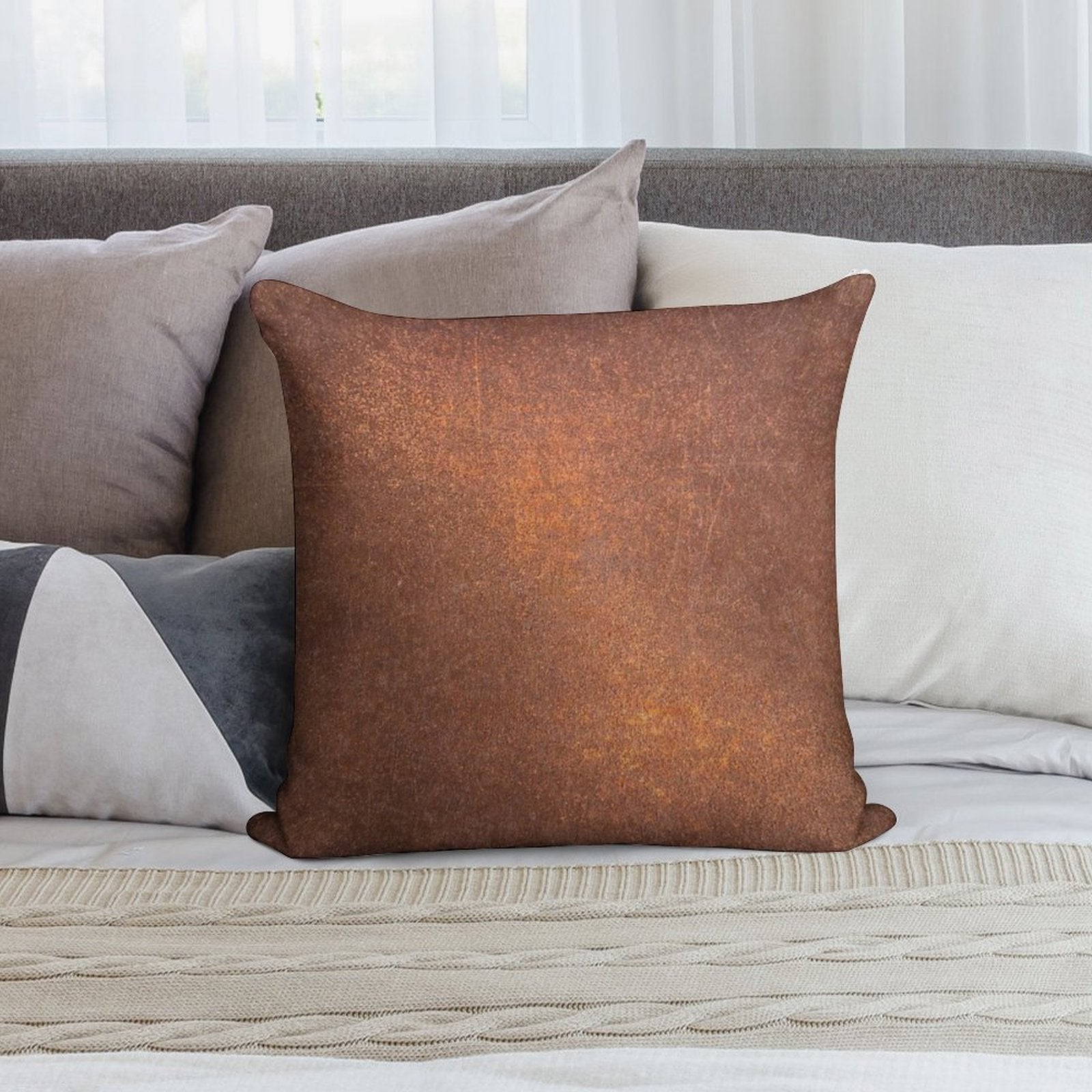 Old Metal Iron Rust Soft Gift Ready Throw Pillow