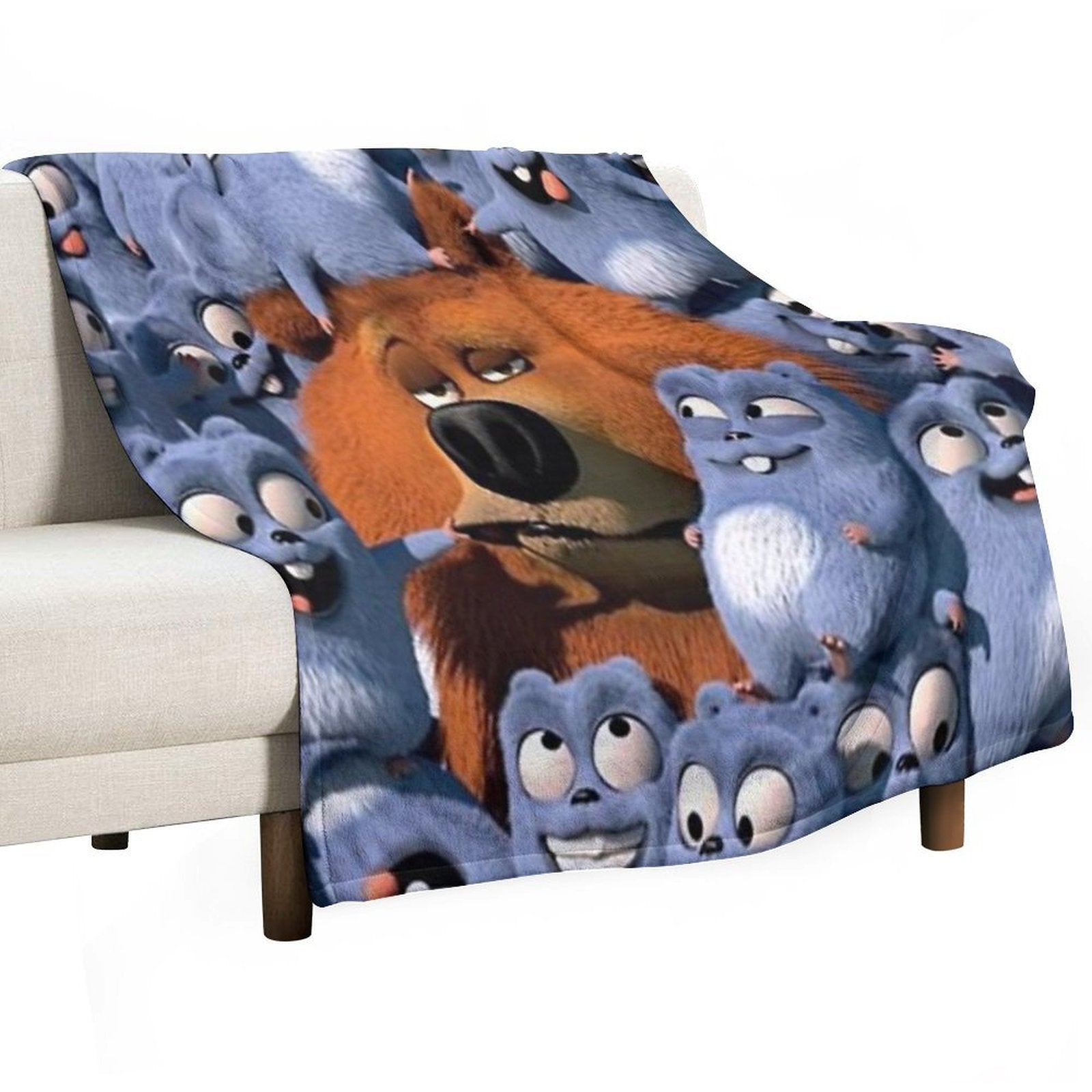 Grizzy And The Lemmings Eco-conscious Throw Blanket