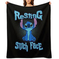 Resting Stitch Face Eco-conscious Throw Blanket
