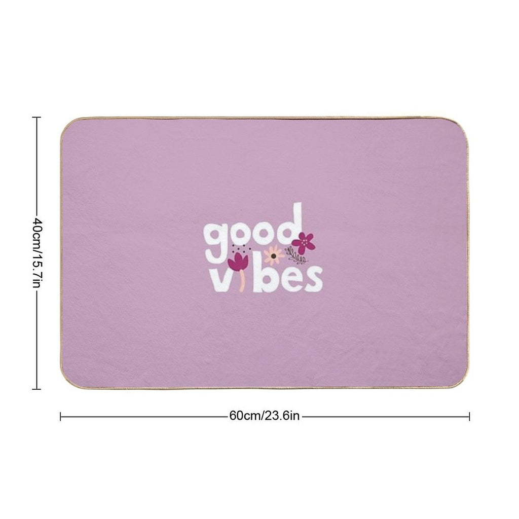 Good Vibes  Easy Maintenance Bath Mat