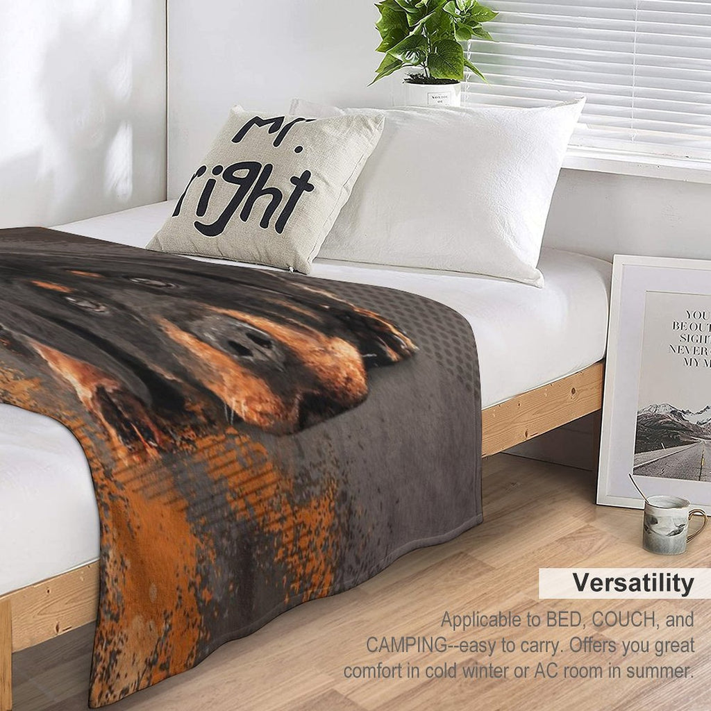 Cute Rottweiler  - Metzgerhund Machine-washable Throw Blanket