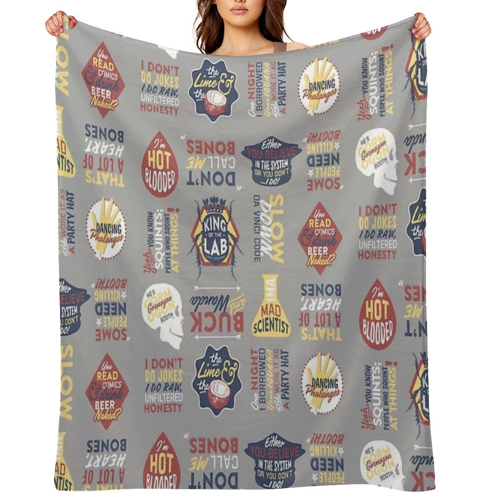 BONES - TV SHOW - COLOR COLLAGE Premium Throw Blanket