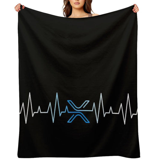 XRP Heartbeat - V1 Lightweight Throw Blanket