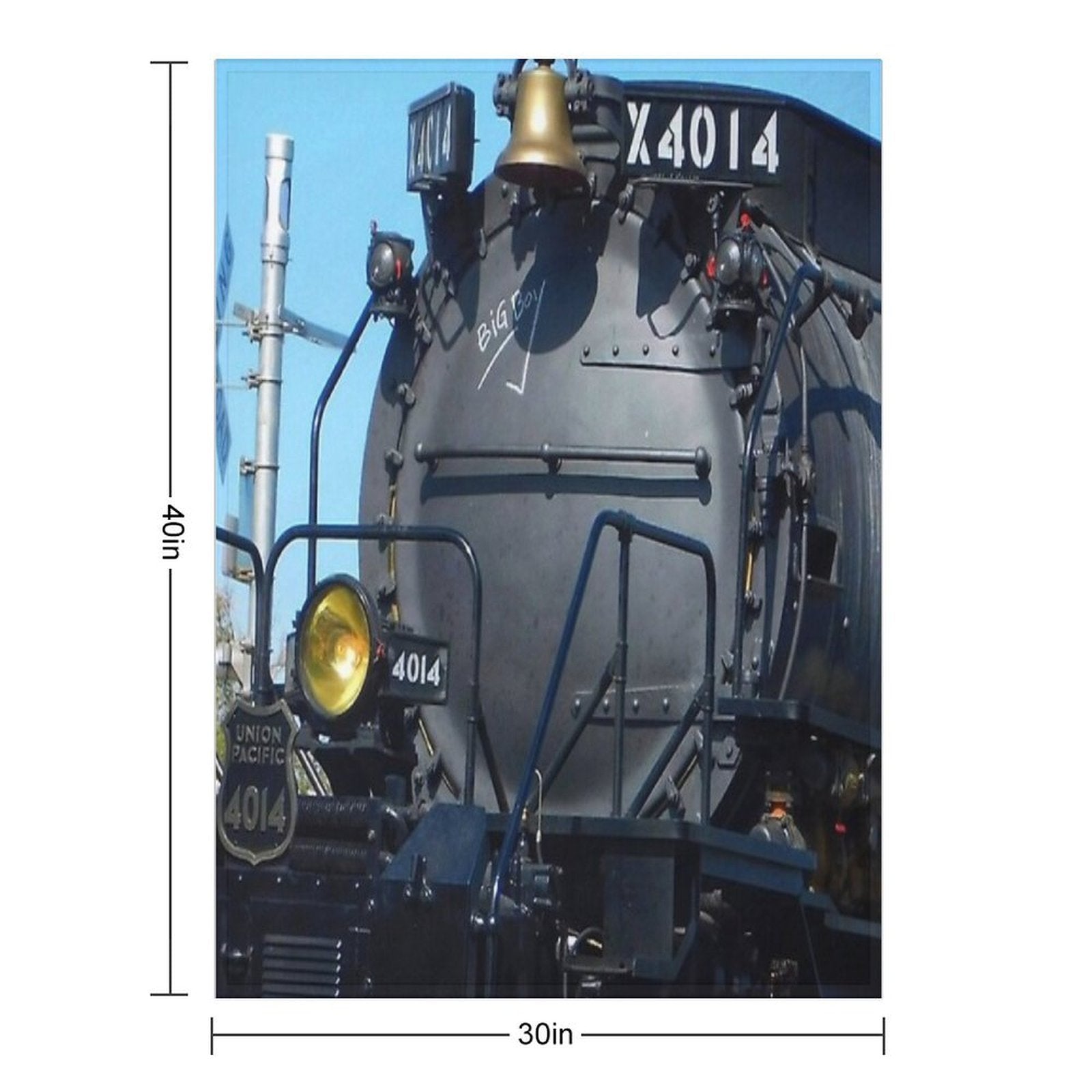 Big Boy Train (Colored) Velvety-soft Throw Blanket