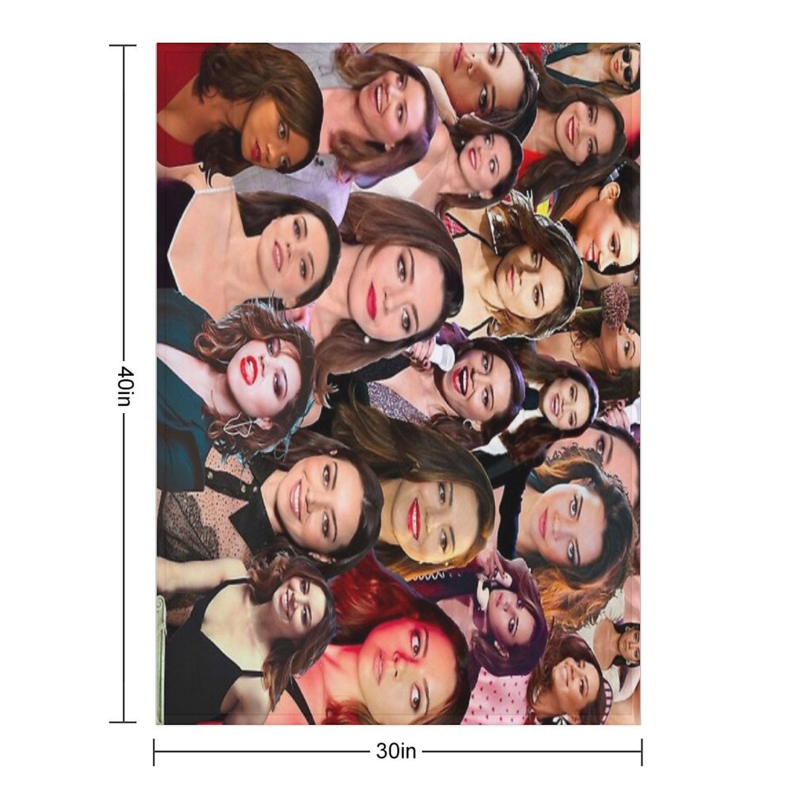 Aubrey Plaza Photo Collage Versatility Throw Blanket