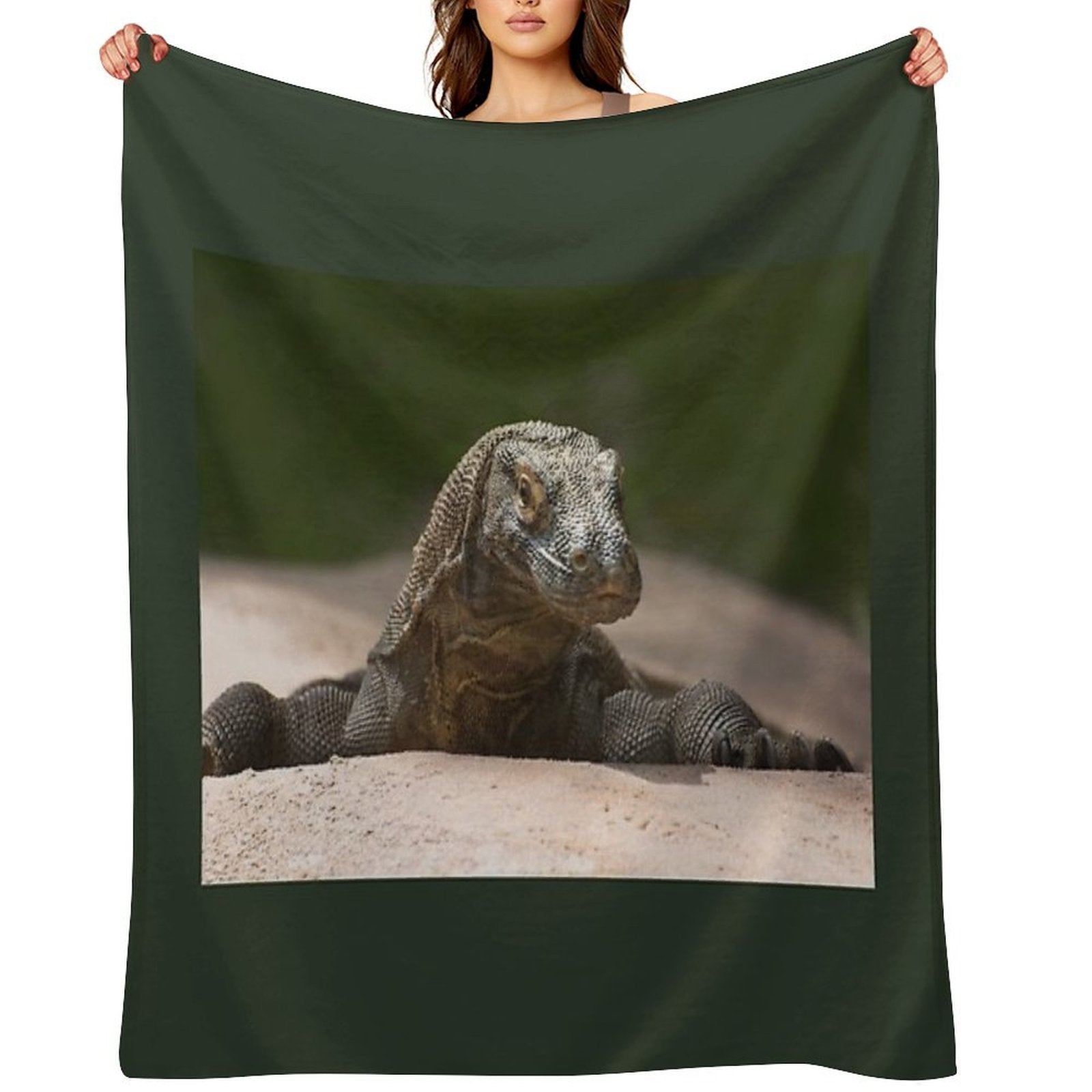 Komodo Monitor Dragon Velvety-soft Throw Blanket
