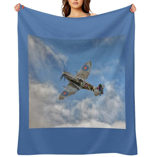 Spitfire LF IX 126 Squadron Easy Care Throw Blanket