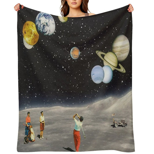 Cosmic Golf Quick-dry Throw Blanket