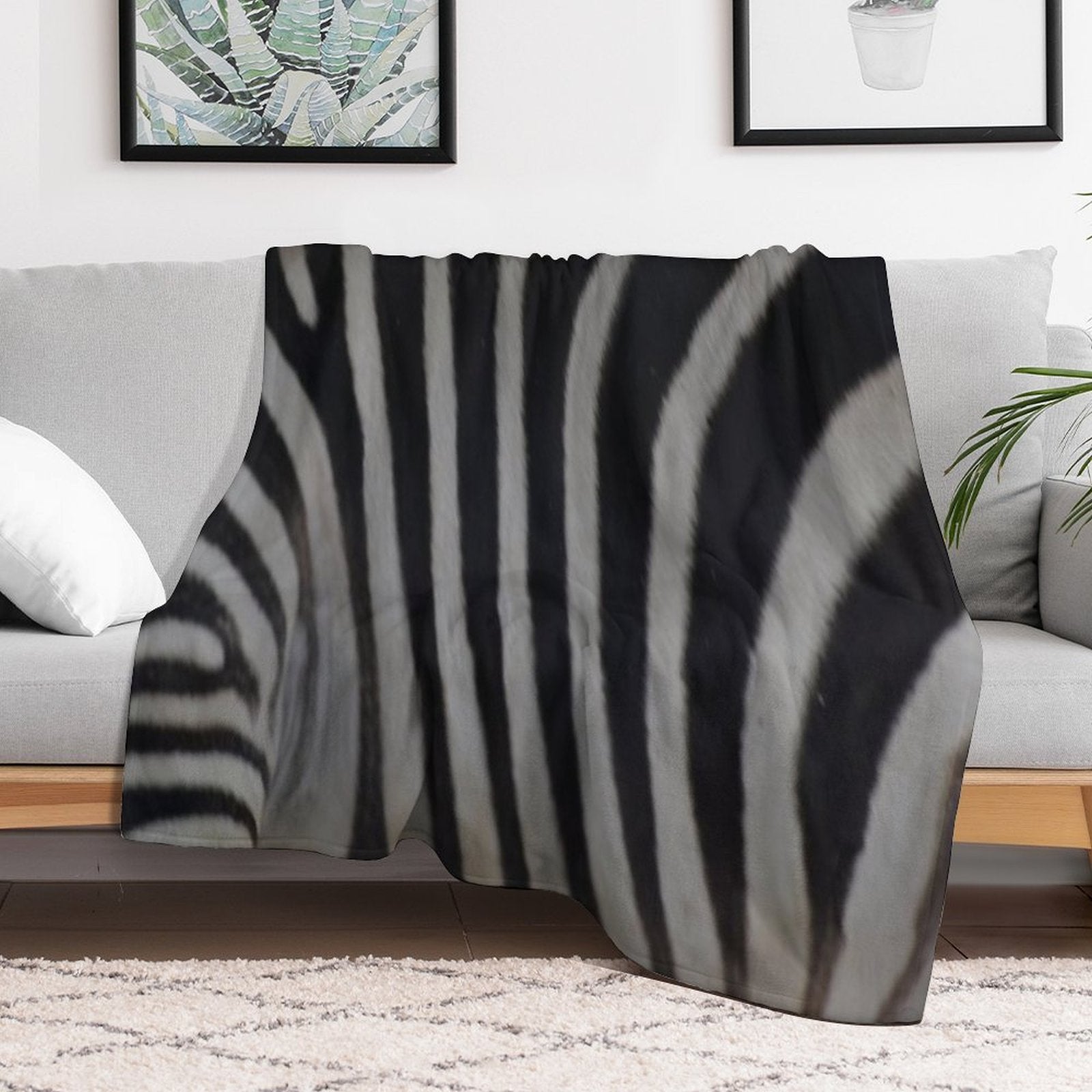 Zebra Stripes Eco-conscious Throw Blanket