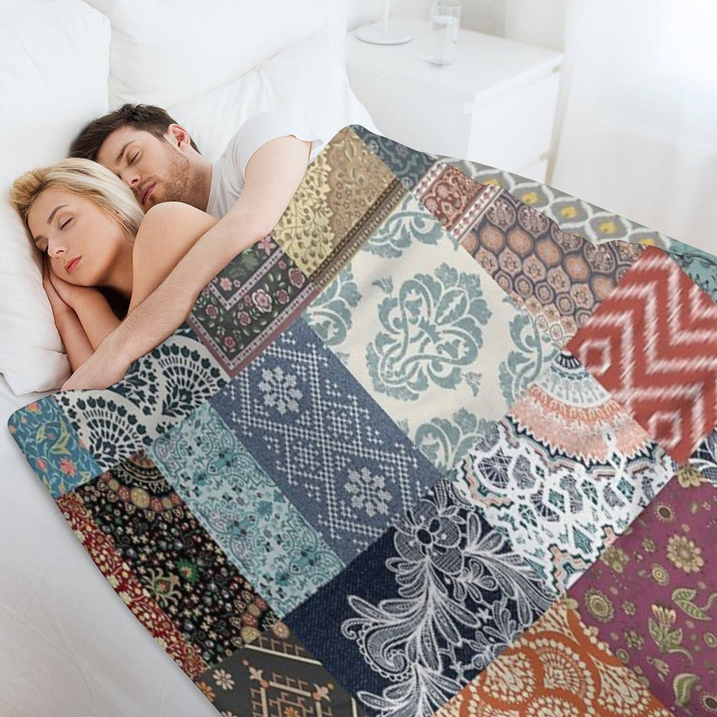 Boho Gypsy Patchwork Multi-functional Throw Blanket