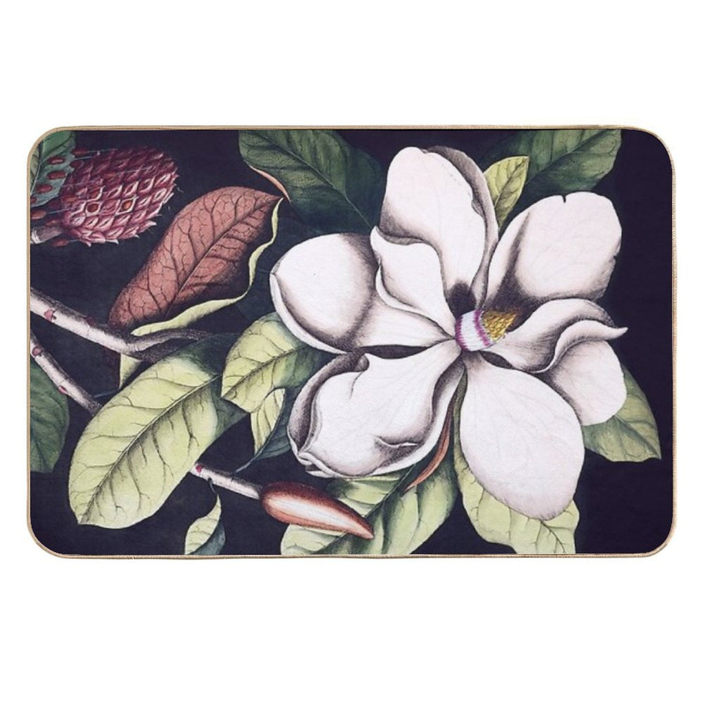 Magnolia Flower  Easy To Clean Bath Mat