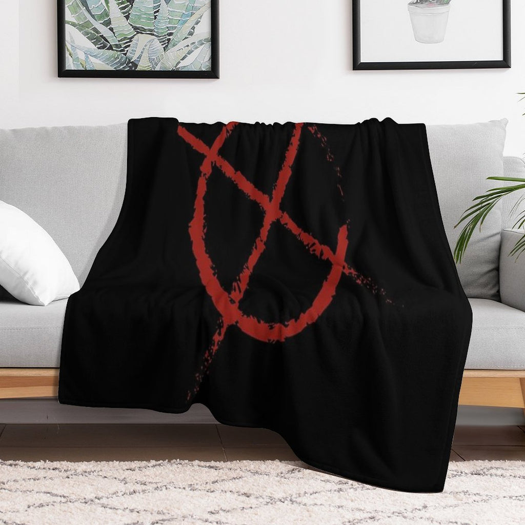 Slenderman Symbol Plush Throw Blanket