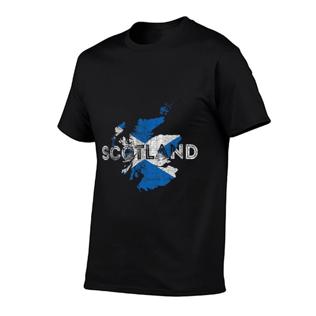 Scottish Map And Souvenir - Distressed Scotland  Easy-care T-Shirt