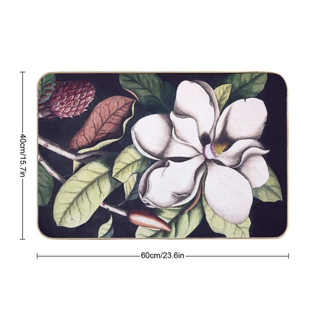 Magnolia Flower  Easy To Clean Bath Mat