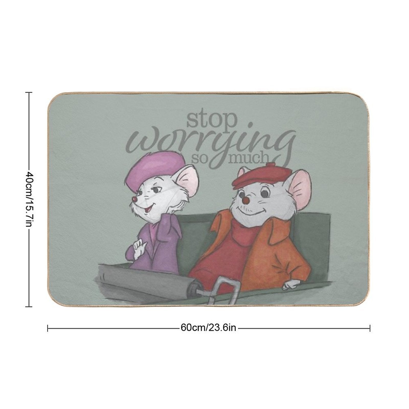 Worrying  Fade-Resistant Bath Mat