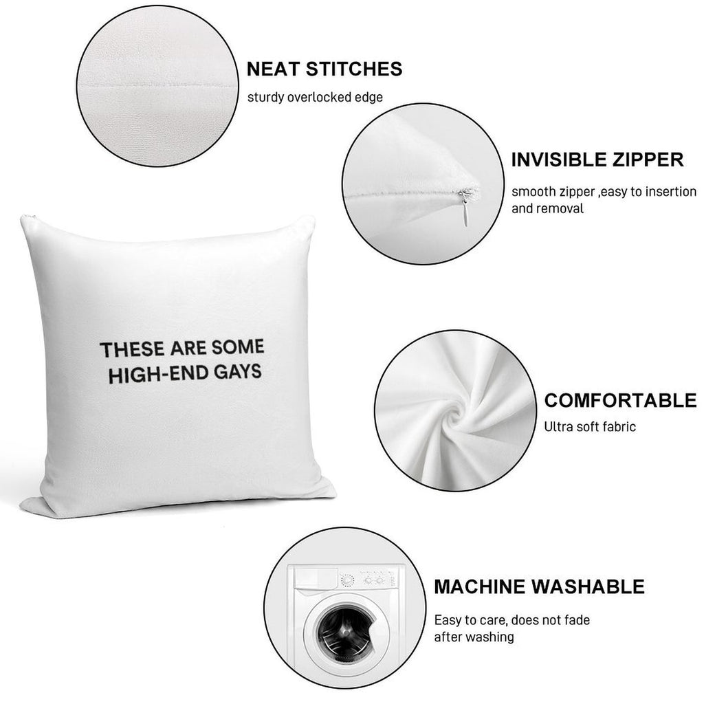 THESE ARE SOME HIGH-END GAYS  Tanya from White Lotus Soft Washable Throw Pillow