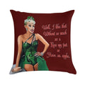 White Christmas - Kiss My Foot Or Have An Apple - Red Soft Shrink-Resistant Throw Pillow