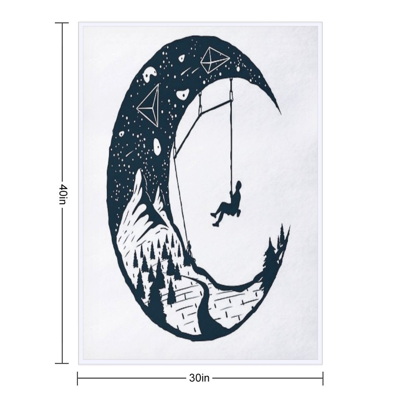 Climber's Sky  Climbing Machine-washable Throw Blanket