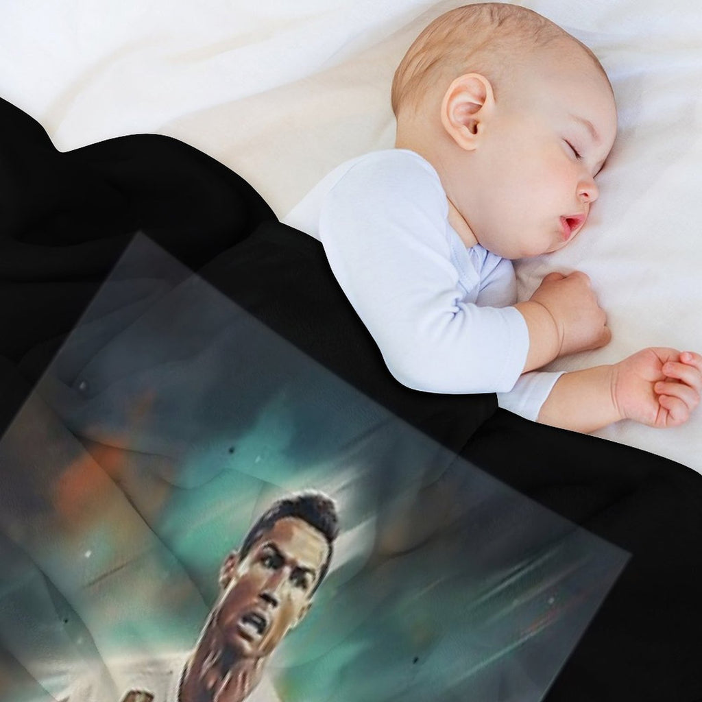 Cristiano Ronaldo Star Travel-friendly Throw Blanket