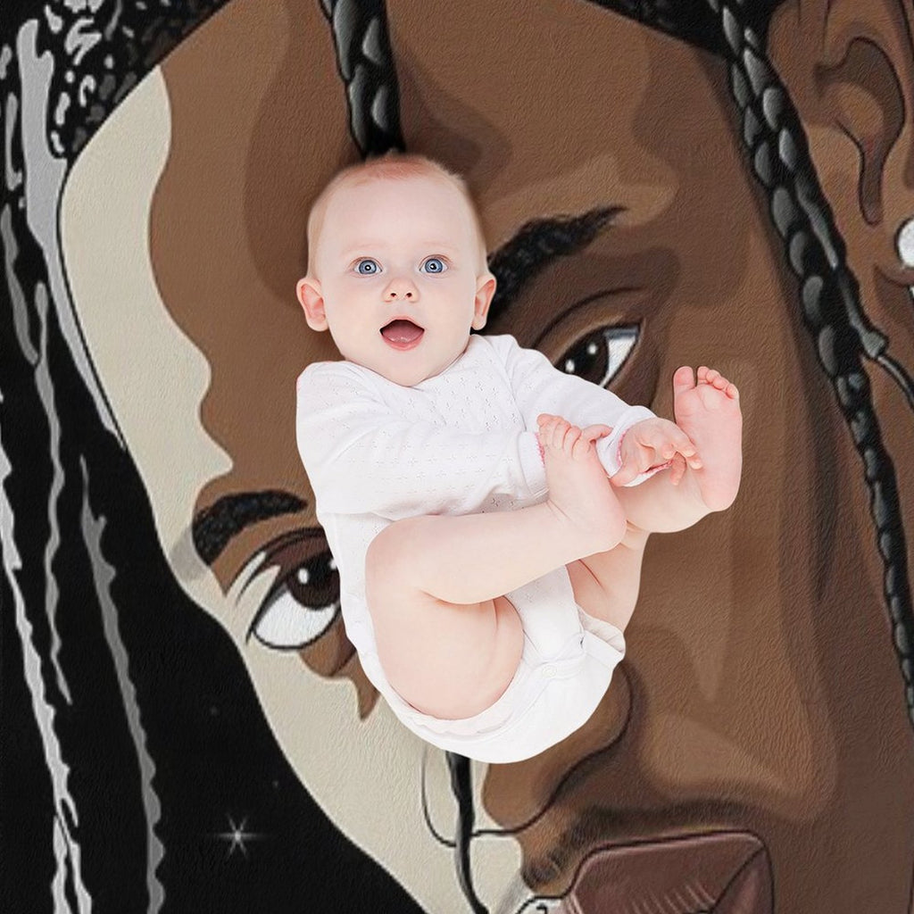 Travis Scott Moon Art Plush Throw Blanket