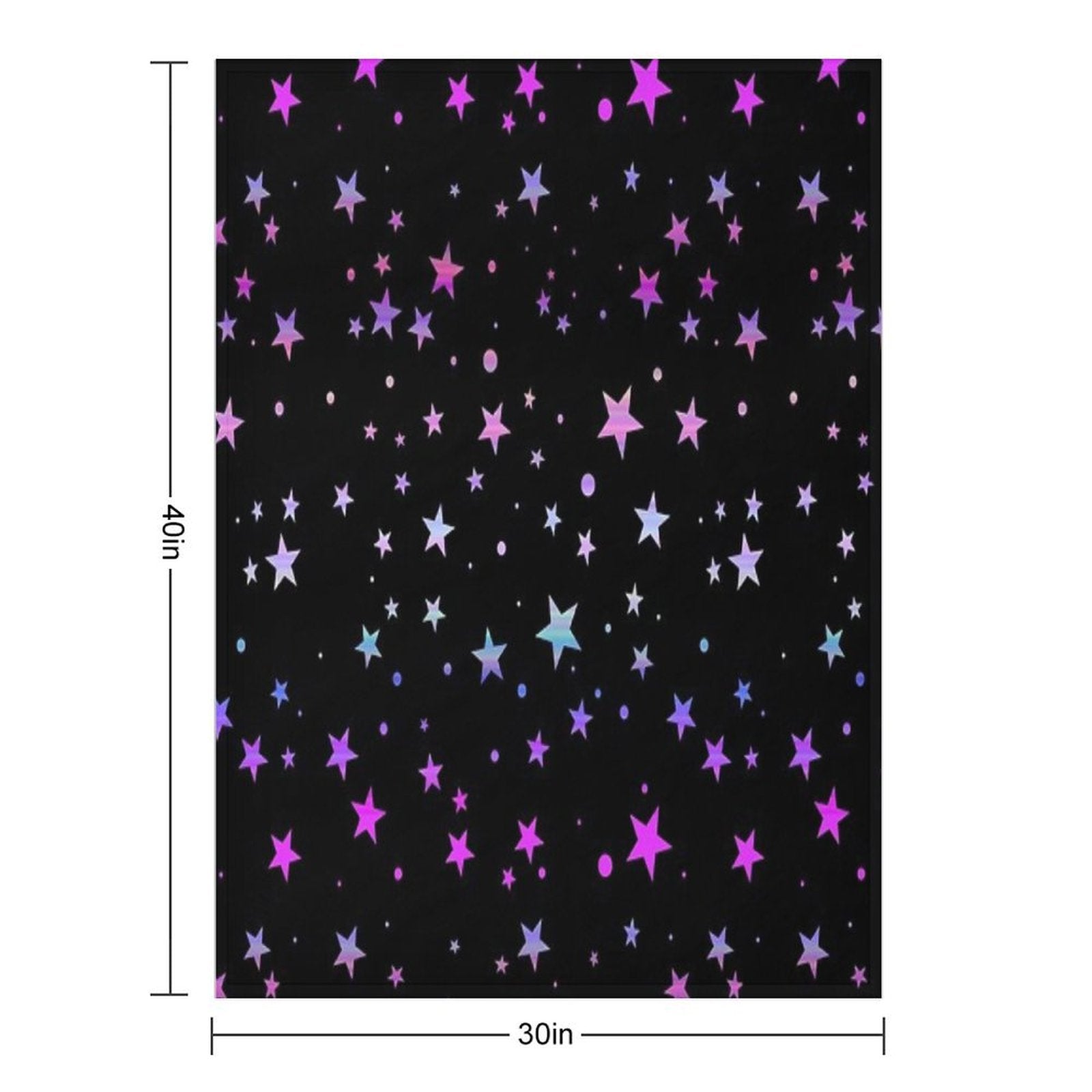 Pastel Starry Colorful Rainbow Stars Compact Throw Blanket
