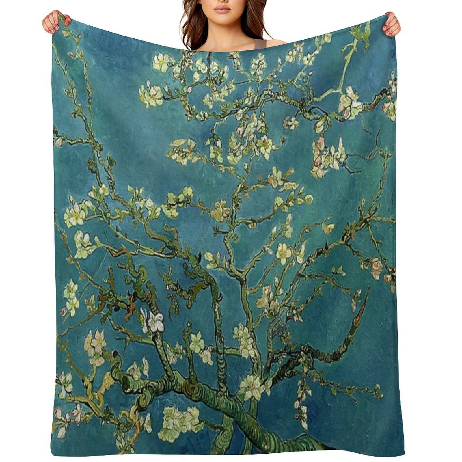 Van Gogh Almond Blossoms Versatility Throw Blanket