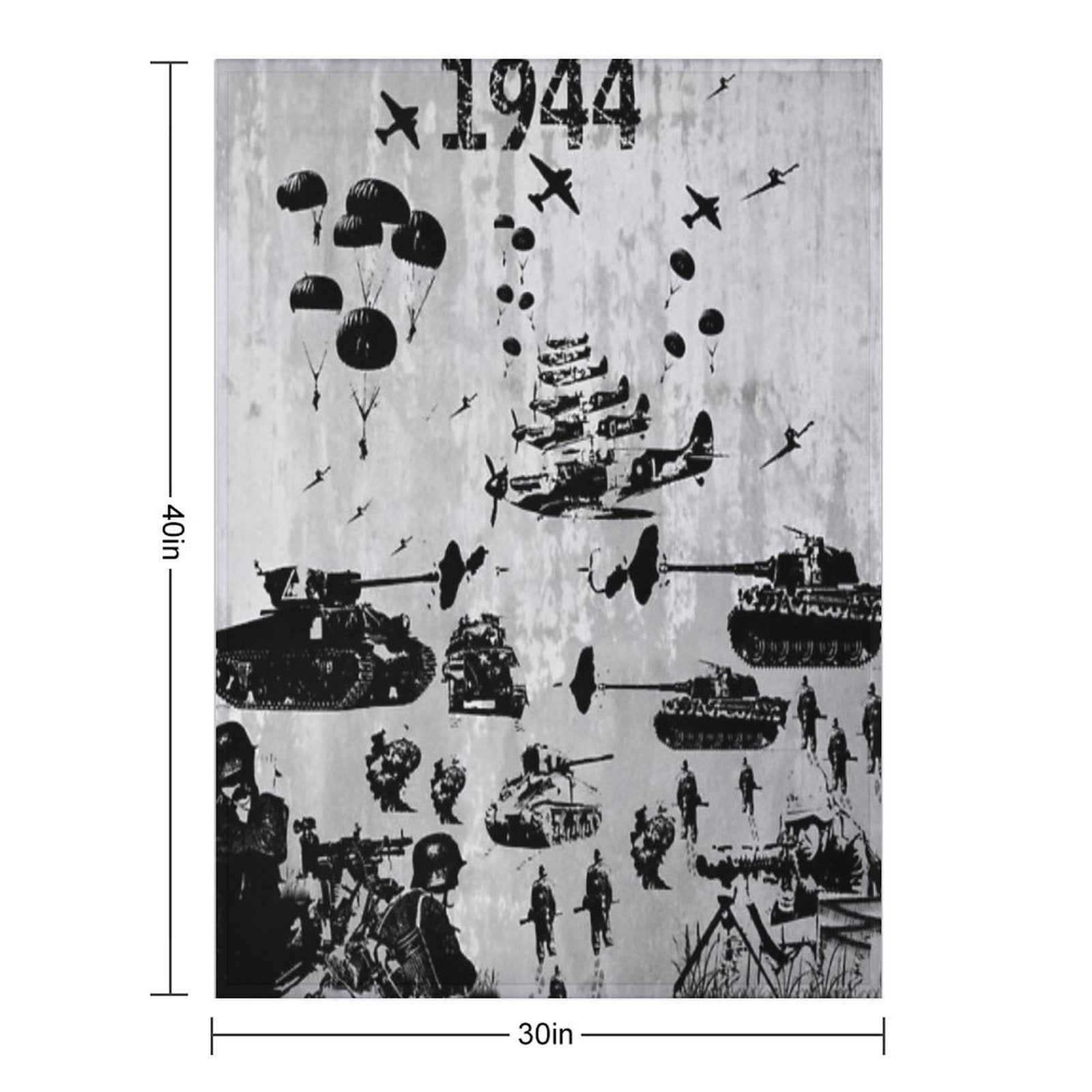 1944 WORLD WAR 2 Lightweight Throw Blanket