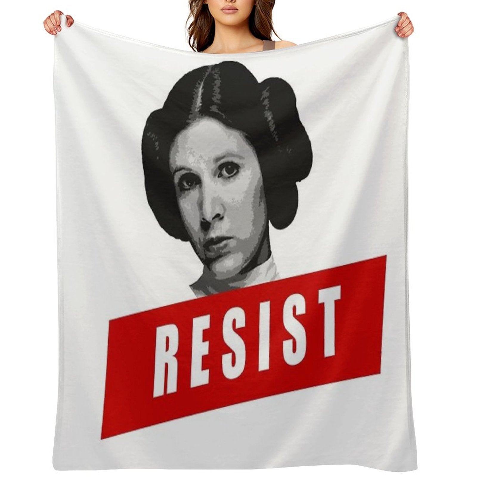 RESIST Like Princess Leia Machine-washable Throw Blanket