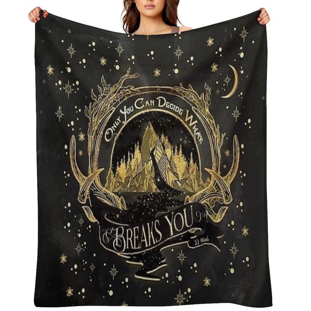 Acotar Quotes Only You Decide What Breaks You Premium Throw Blanket