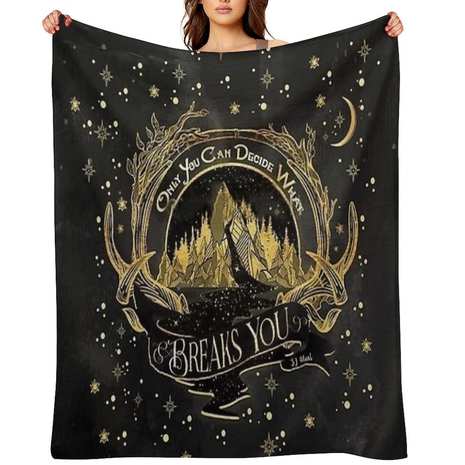 Acotar Quotes Only You Decide What Breaks You Premium Throw Blanket