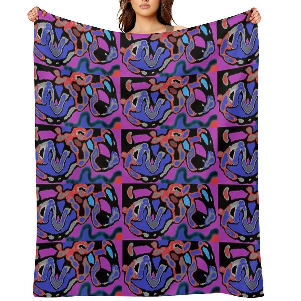 Snakeely Abstract Plush Throw Blanket