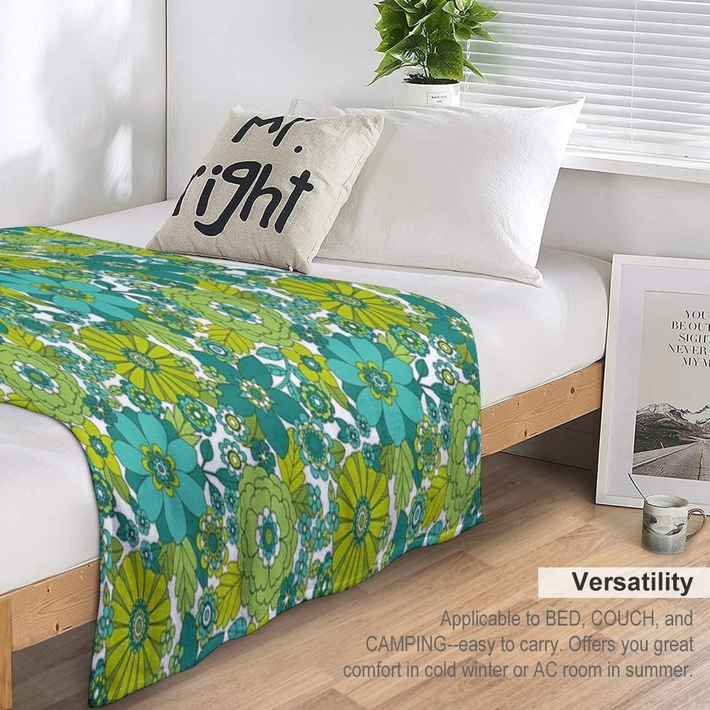 Groovy Blooms Velvety-soft Throw Blanket