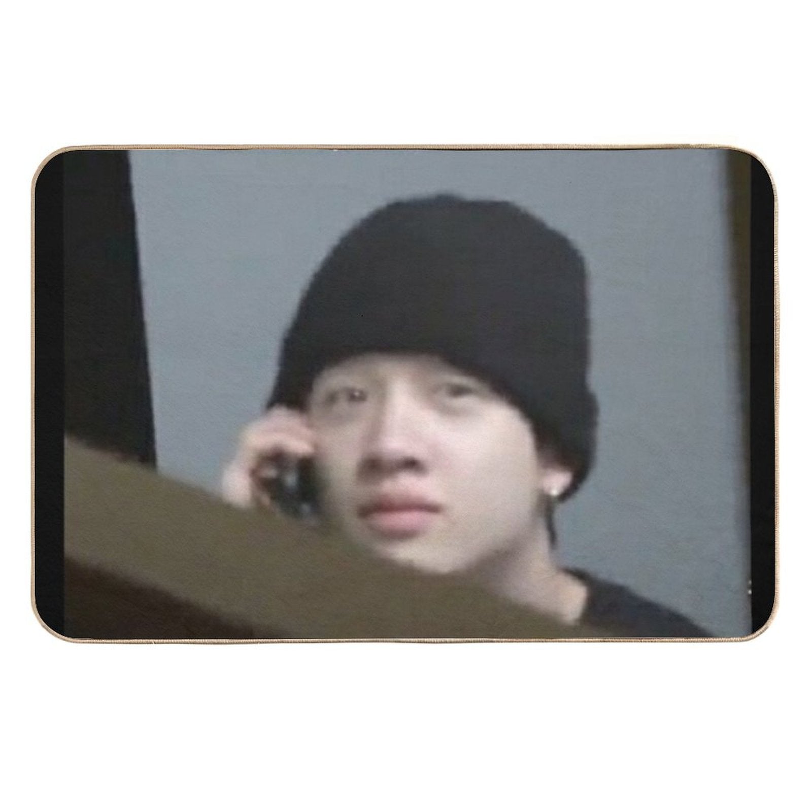 Bang Chan Cellphone Meme  Slip-Resistant Bath Mat