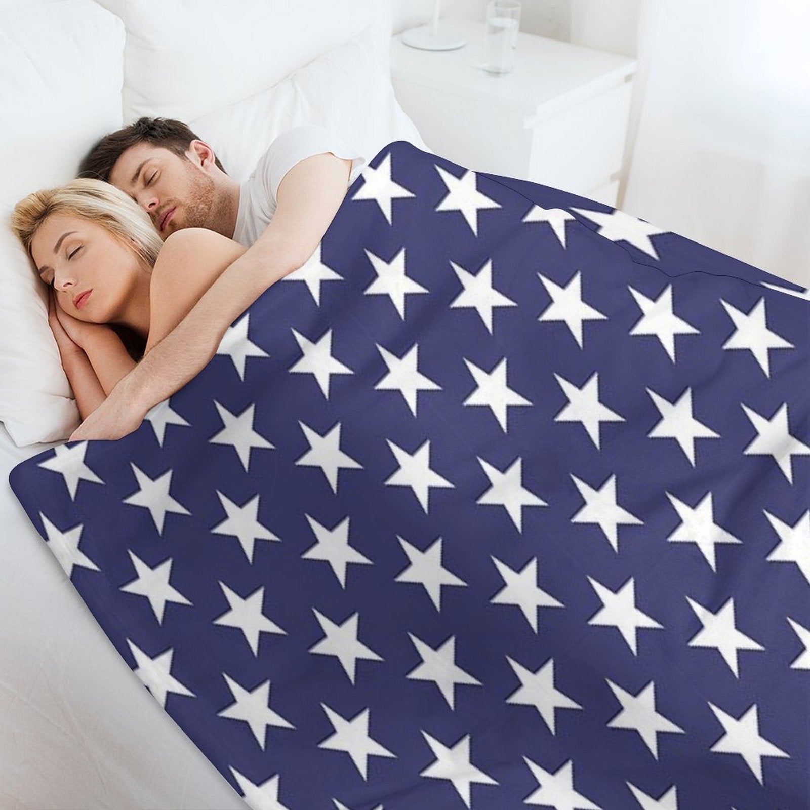 Patriotic Pattern  United States Of America USA Lightweight Throw Blanket