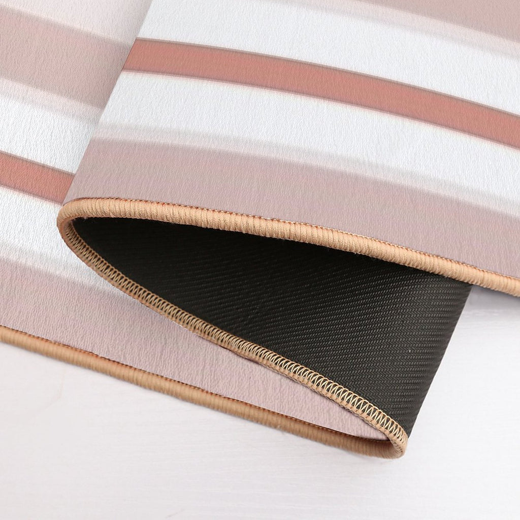 Line Art Neutral Peach  Eco-Friendly Bath Mat