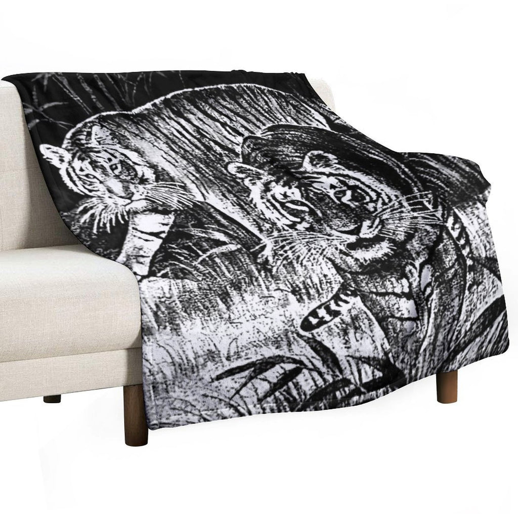 Cobija Del Tigre Mexican Blanket Tiger Meme Plush Throw Blanket