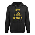 I Pee In Pools Stressed Yellow - Pool Gear for Men Or Women Durable Construction Hoodie