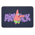 Boo Patrick Star with Purple Graffiti  Easy Maintenance Bath Mat